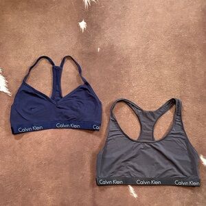 Calvin Klein Navy and Gray Sports Bras
